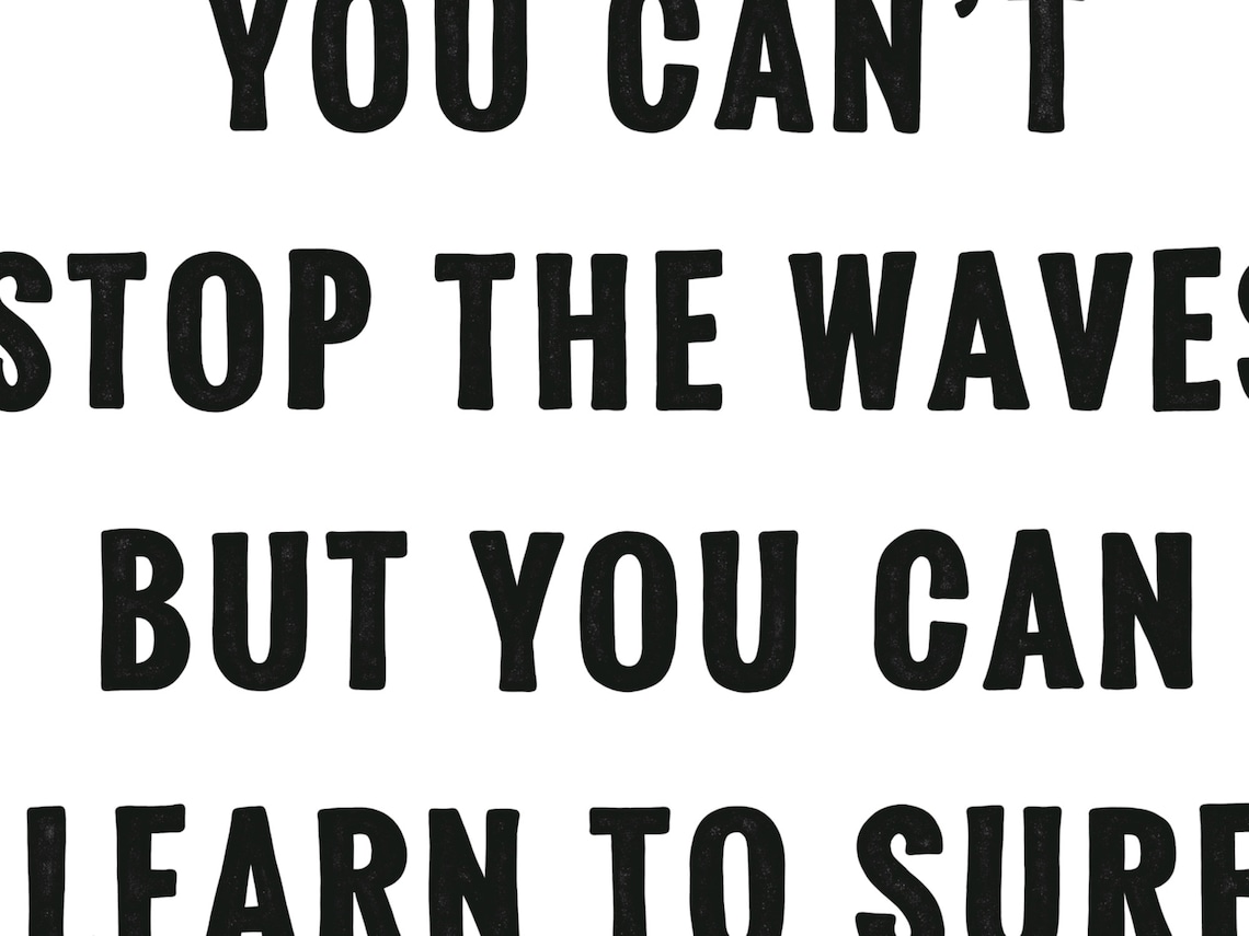 Surf Quote Print, Inspirational Ocean Beach Quote - Image 2