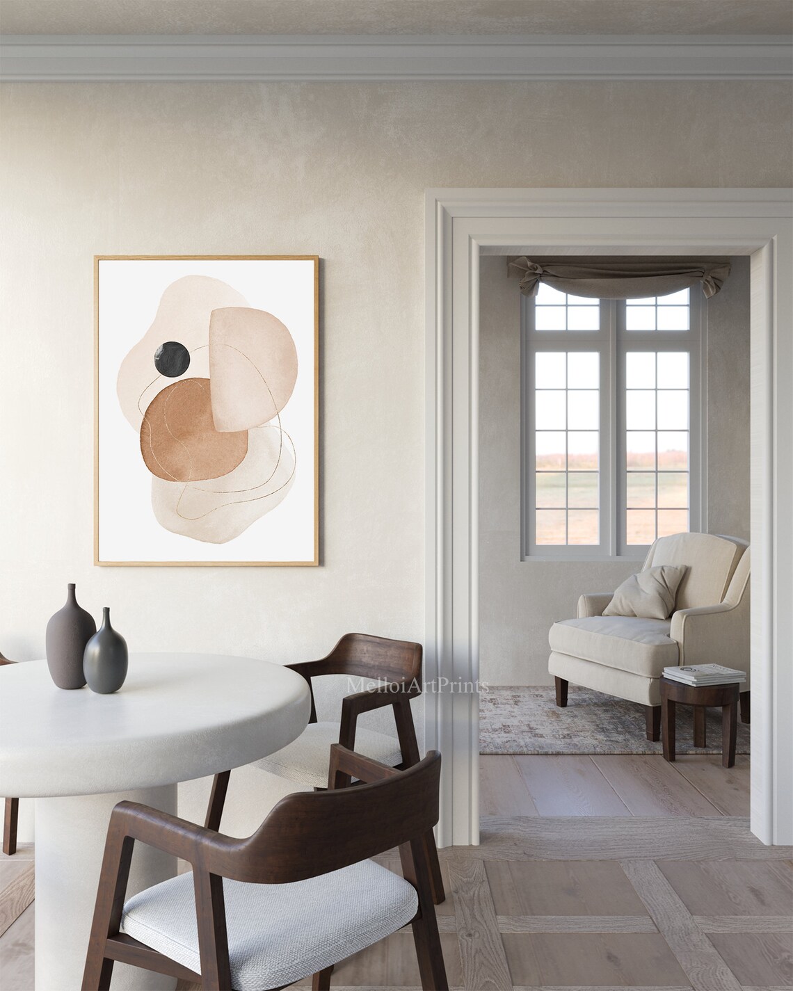 Earth Tone Abstract Terracotta Color Art Print - Image 3