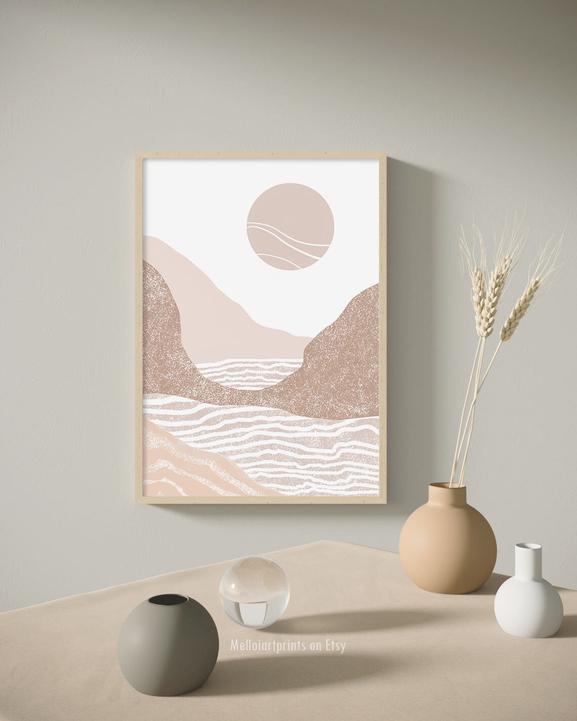 Abstract Sun Art Print, Mid Century Modern Boho - Image 2