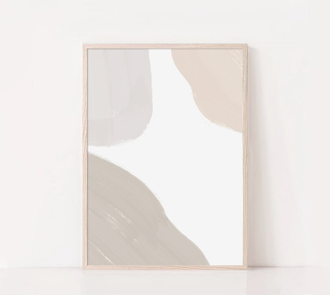 Abstract Minimalist Geometric Art Print, Mid Century - Image 2