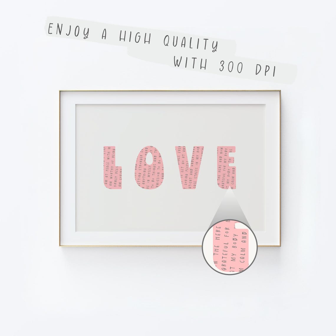 Love Affirmation Pink Typography Minimal Self Love Quote Poster - Image 4