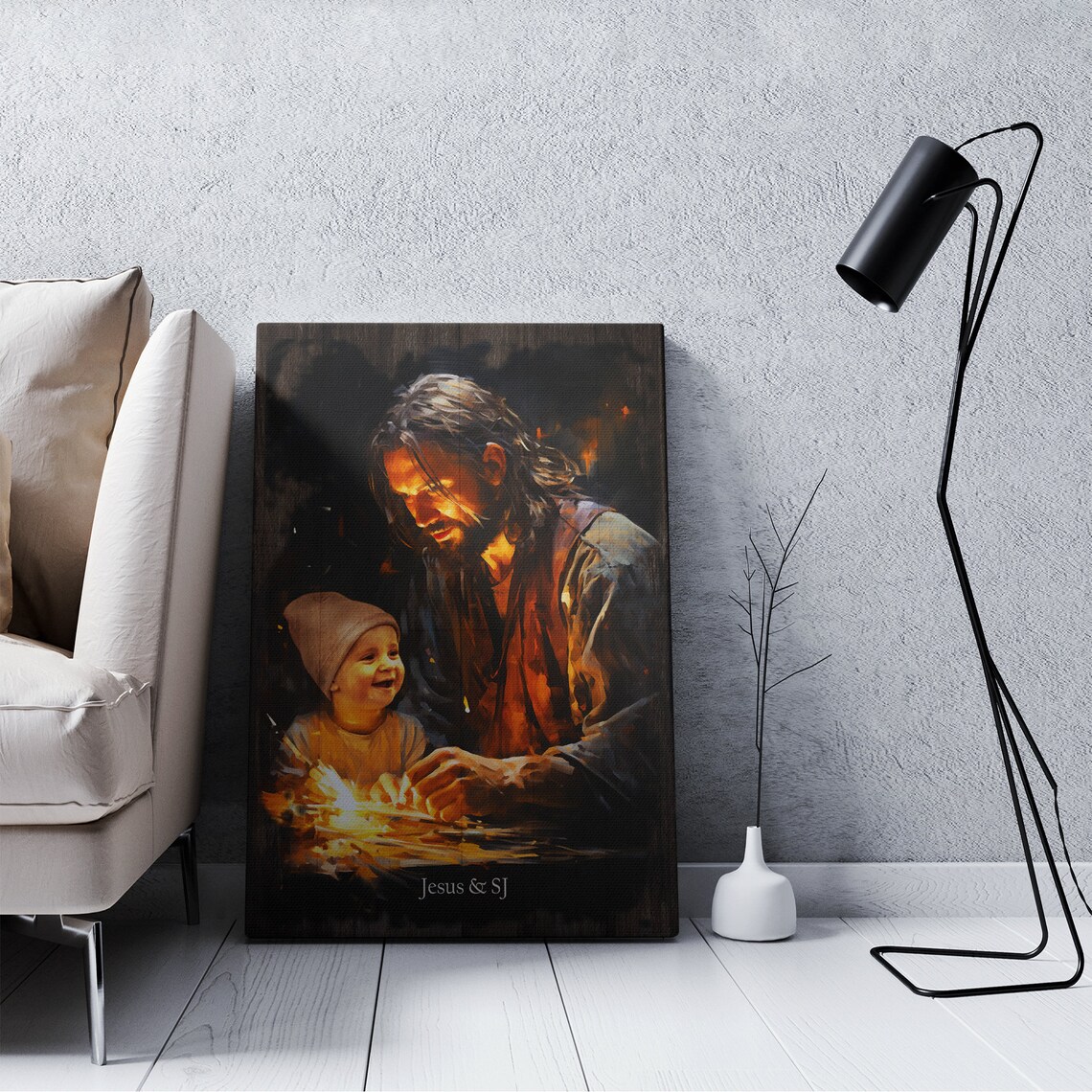 Personalized Your Child Safe In The Arms Of Jesus File Child And God Jesus Holding Baby Christ And Baby Jesus Art - Image 3