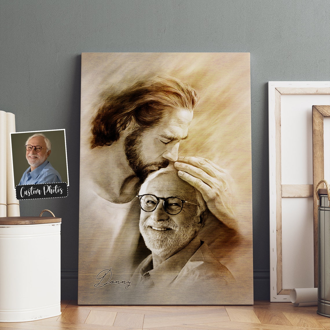 Personalized Your Father Safe In The Arms Of God Mother Safe In Jesuss Arms Jesus And Loss Of Father Wall Art Loss Of Mother