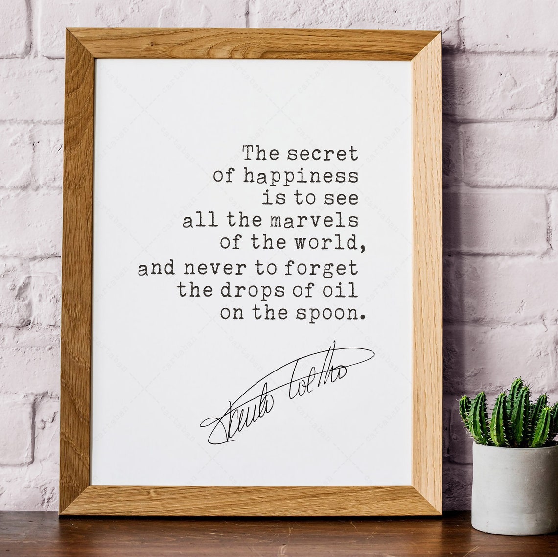 Paulo Coelho The Alchemist Secret Of Happiness Quote Typewriter Poster - Image 2