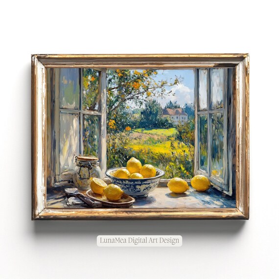 Vintage Lemon Still Life Kitchen Art Print
