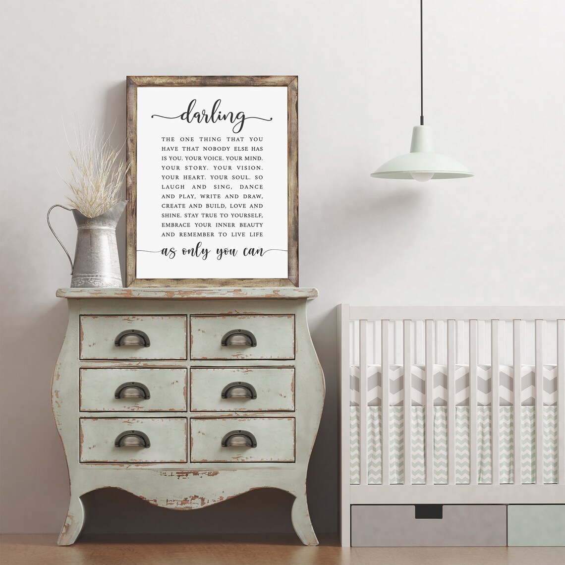 Darling Nursery Quote Art Print, Baby Room Decor - Image 2