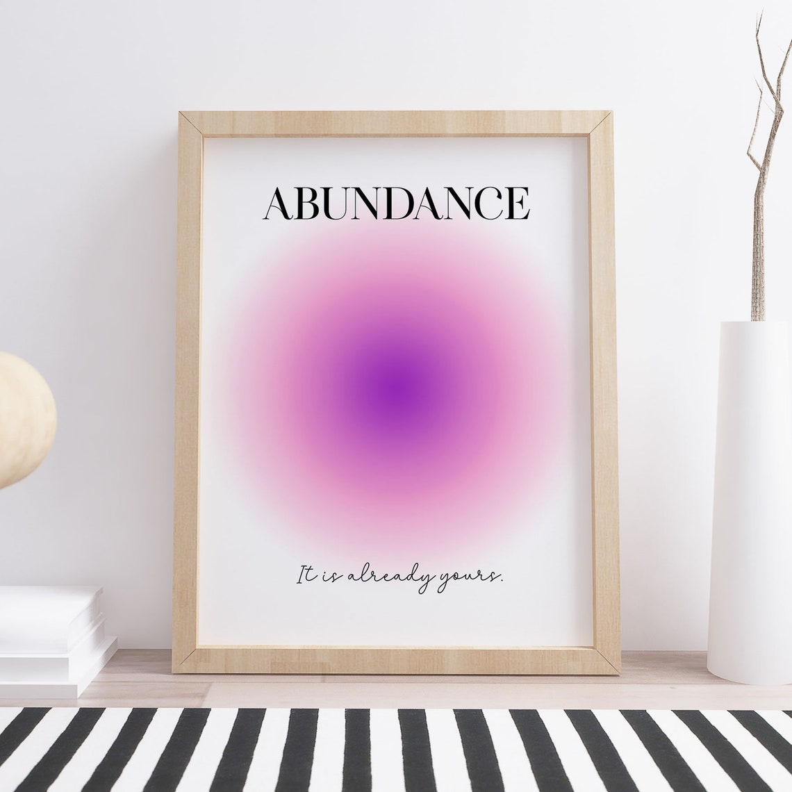 Abundance It Is Already Yours Pink Aura Manifestation Poster - Image 3