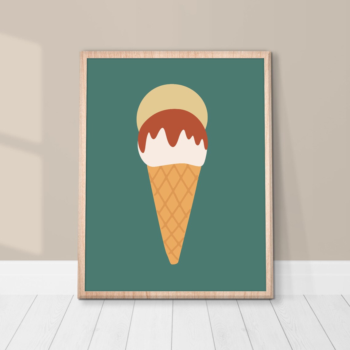 Ice Cream Print Ice Cream Lover Home Decor Kitchen Poster Cute Modern Summer Boho Print Nursery Print Instant - Image 2