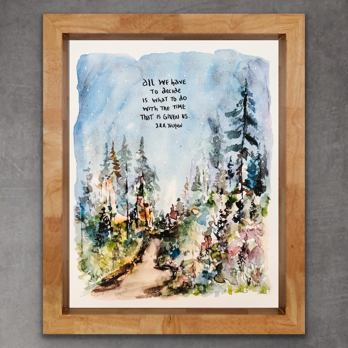 Tolkien-Inspired Abstract Tree Trail Art Print