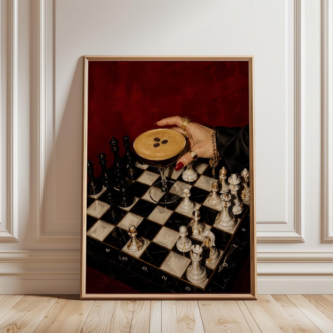 Espresso Chess - Dark Academia Poster