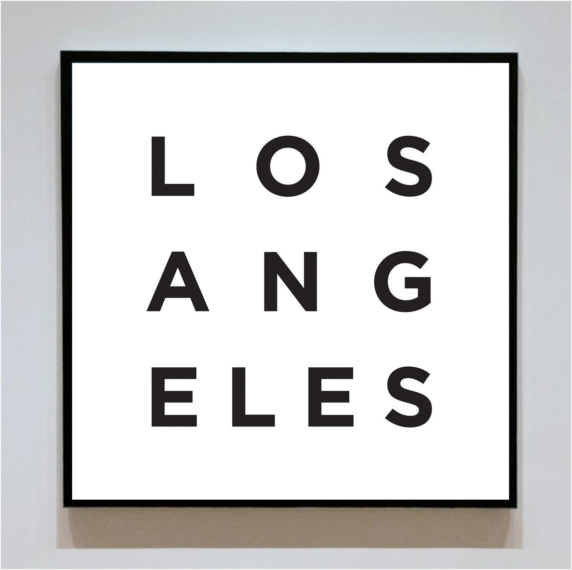 Los Angeles Spaced Bold Letter Typography City of Angels Pride Poster