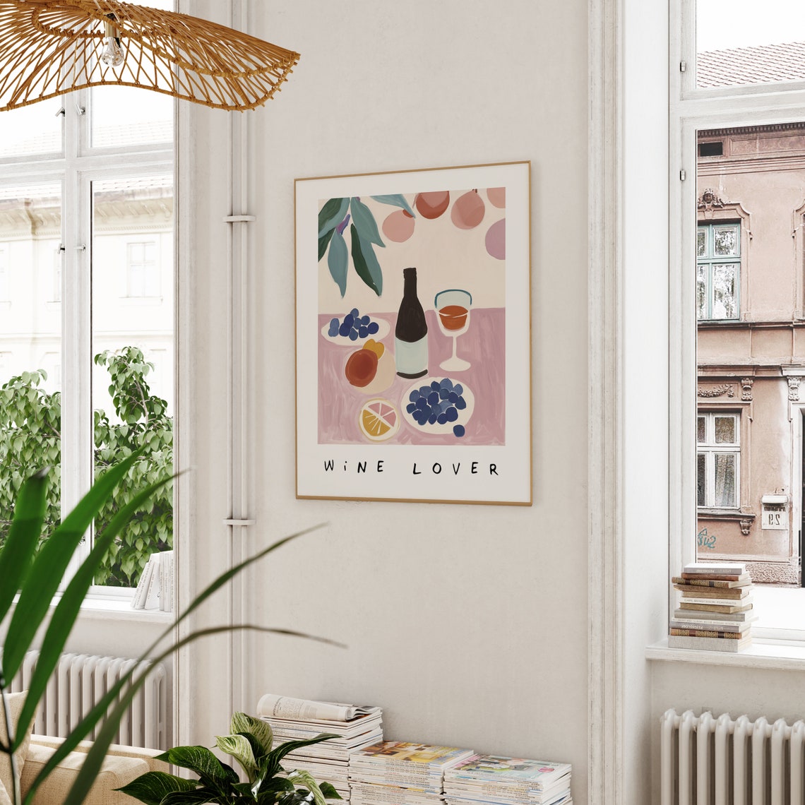 Wine Club Print Retro Wine Poster Wine Poster Vintage Wine Print Mid Century Art Modern Kitchen Wall Art Food Lover French Food Print - Image 4