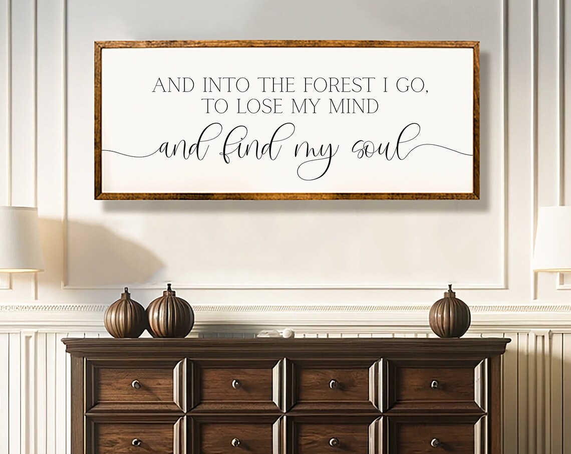 Forest Adventure Farmhouse Sign, Living Room Art Print