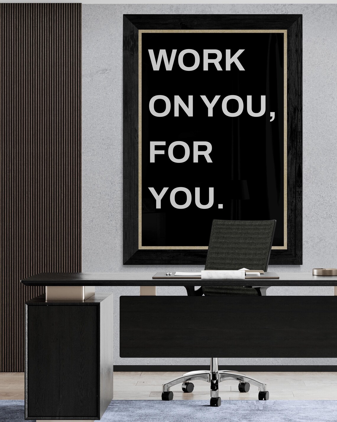 Work On You For You Mindset Motivational Wall Art Hustle Success Inspiration Hard Inspirational Growth Execute Thought - Image 2