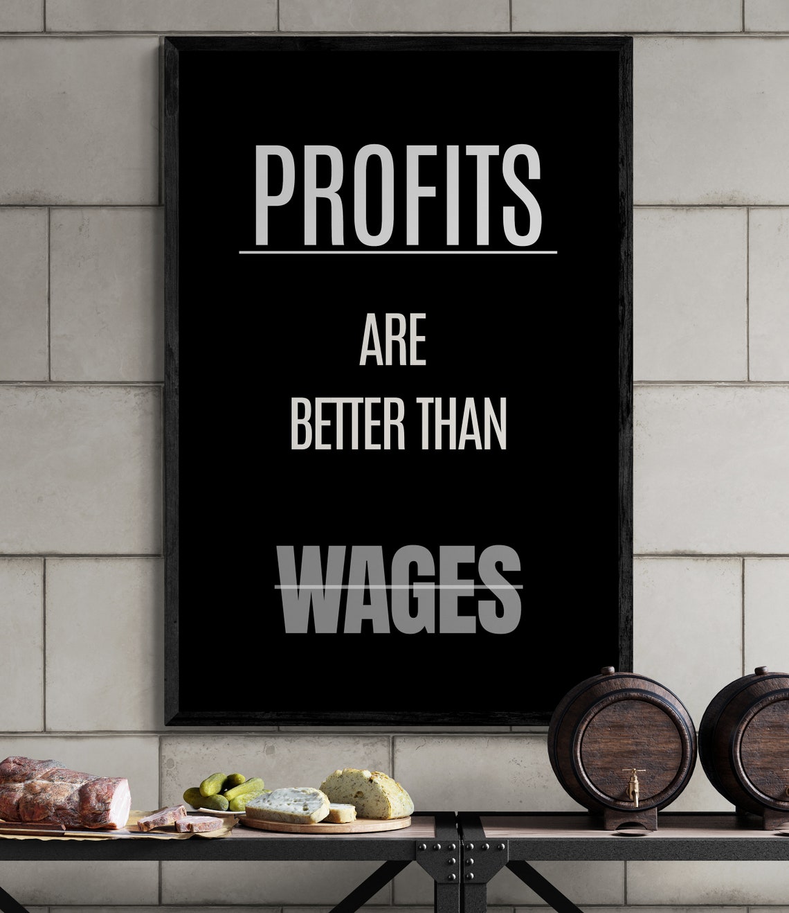 Profits Are Better Than Wages Black Entrepreneur Mindset Quote Poster