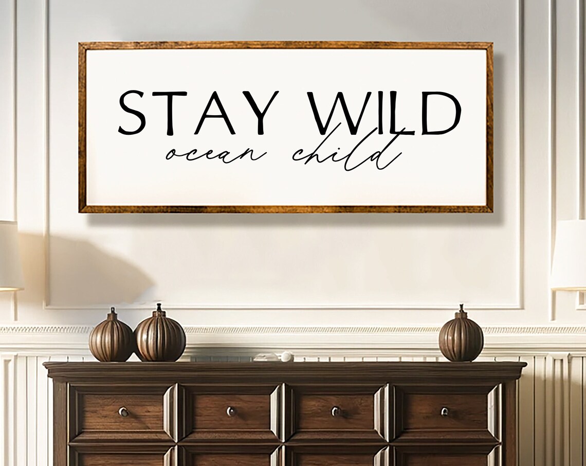 Stay Wild Ocean Child Coastal Surf Wall Art Print