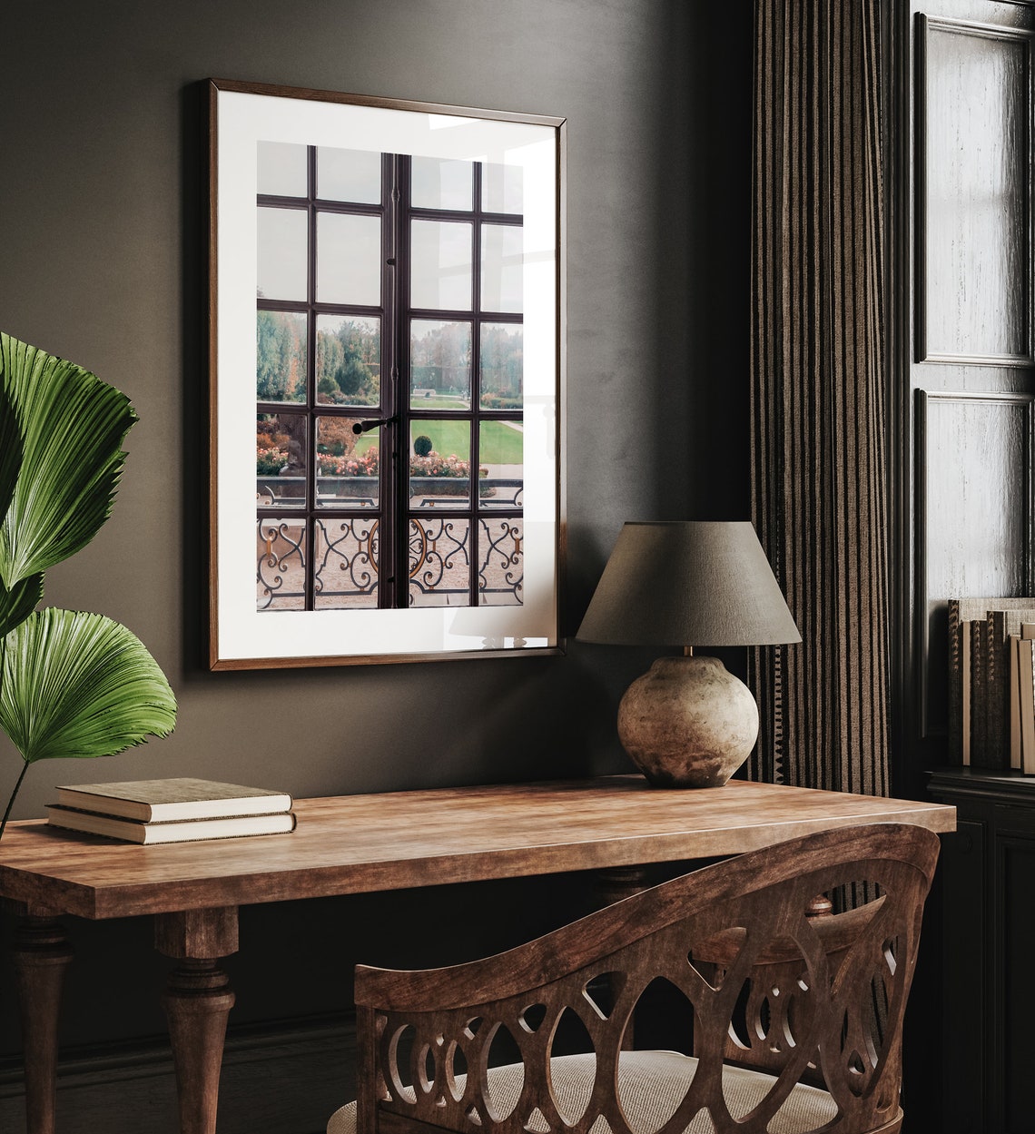 Paris French Window Balcony Garden View Romantic Wall Art Poster - Image 4