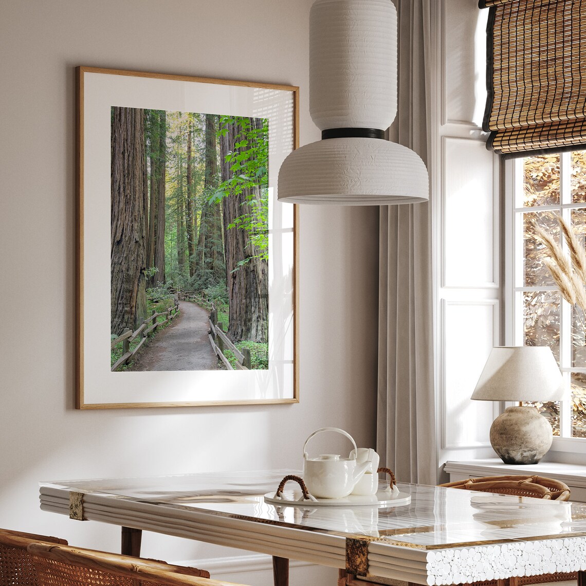 California Redwood Trees Forest Nature Art Print - Image 3