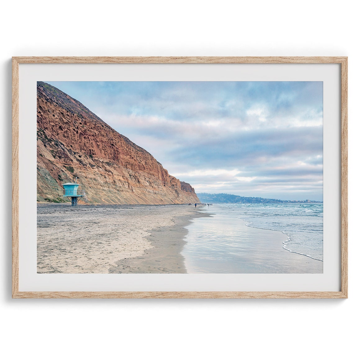 San Diego Beach Cliffs Lifeguard Tower Calm Shoreline View Poster