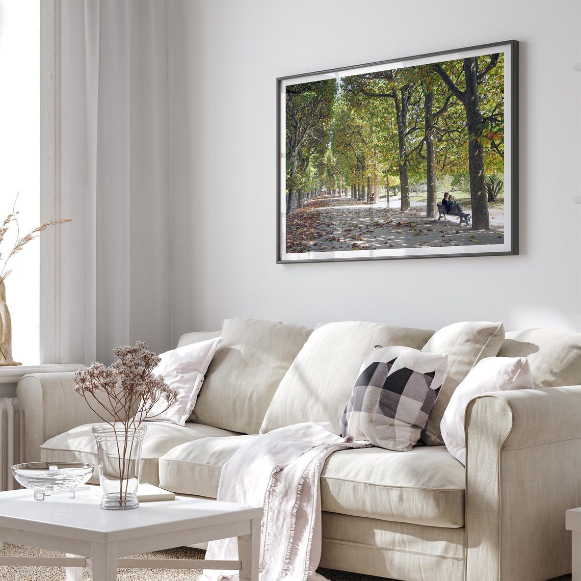 Paris Tuileries Garden Autumn Path Fall Foliage Romantic Wall Poster - Image 3