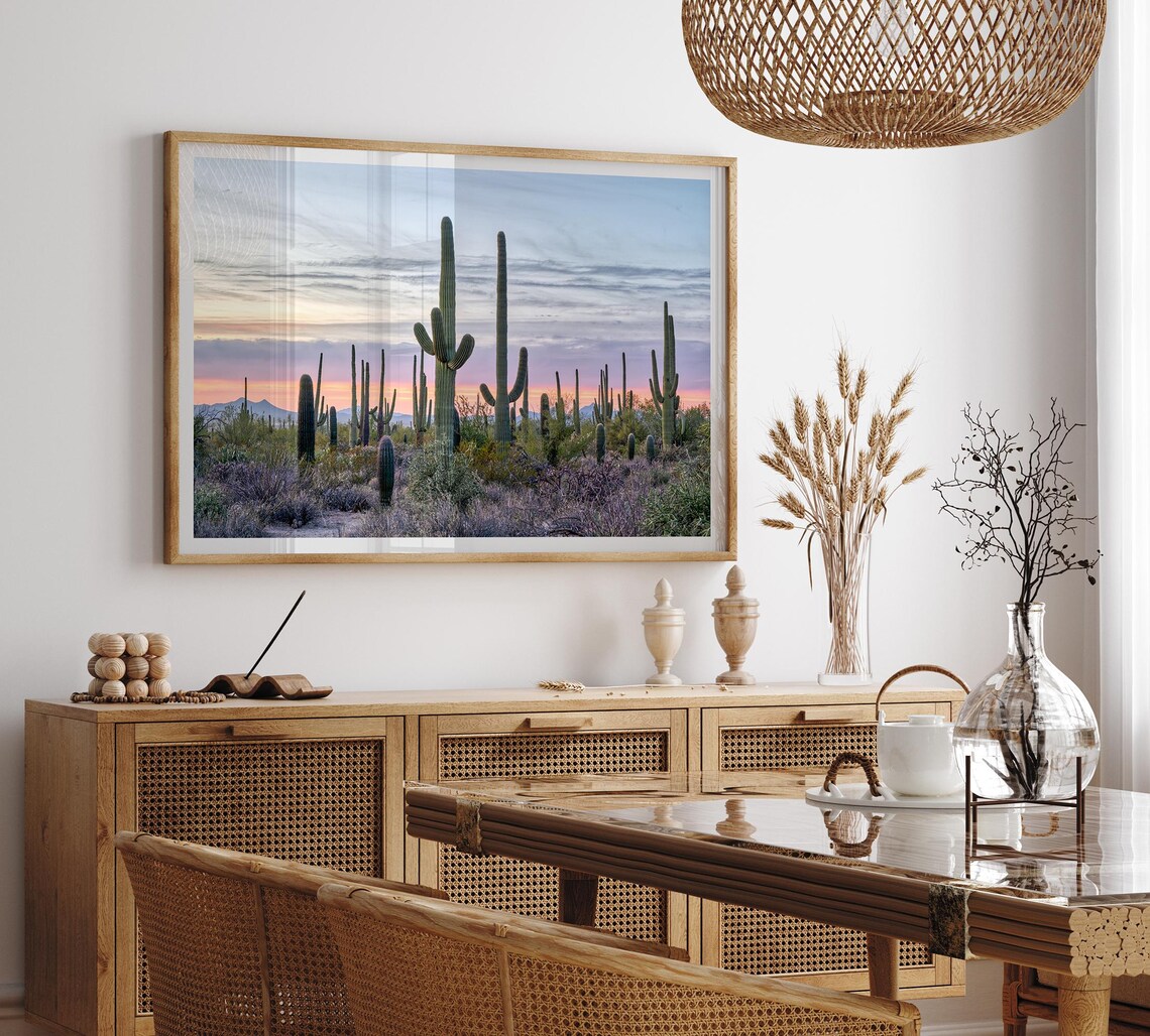 Saguaro Sunset Southwest Desert Cactus Art Print - Image 5