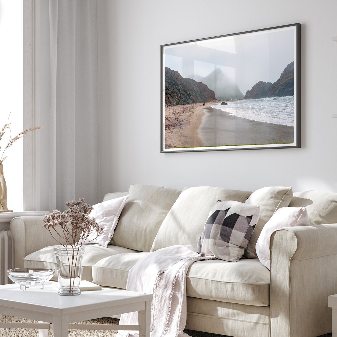 Pfeiffer Beach Purple Sand Cove Big Sur Moody Coastline Travel Poster - Image 4