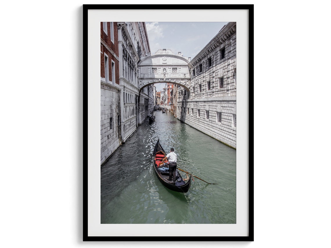 Venice Italy Bridge of Sighs Gondola Canal Photography Travel Poster - Image 5