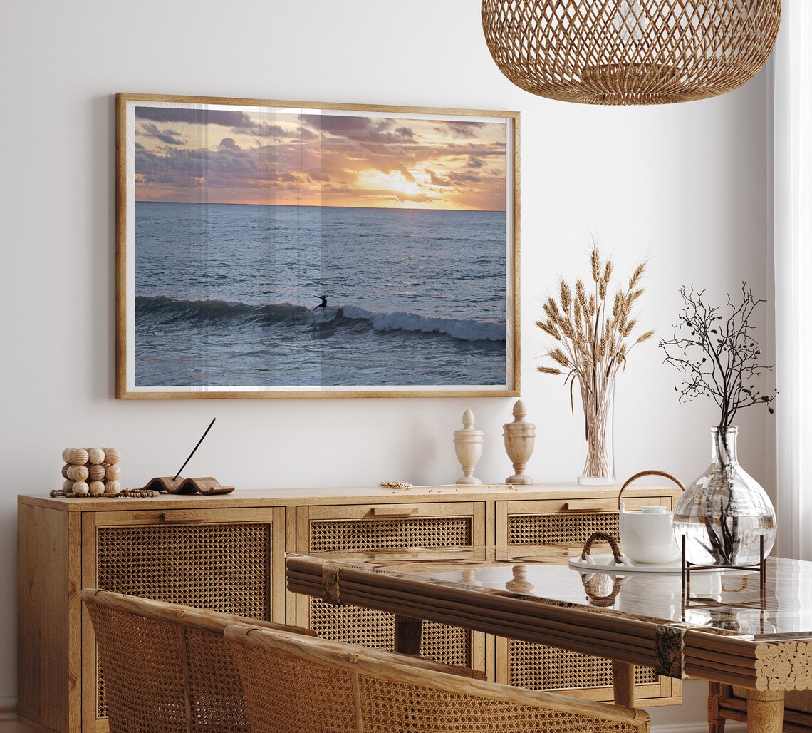 Ocean Surfer, California Coastal Sunset Travel Poster - Image 5