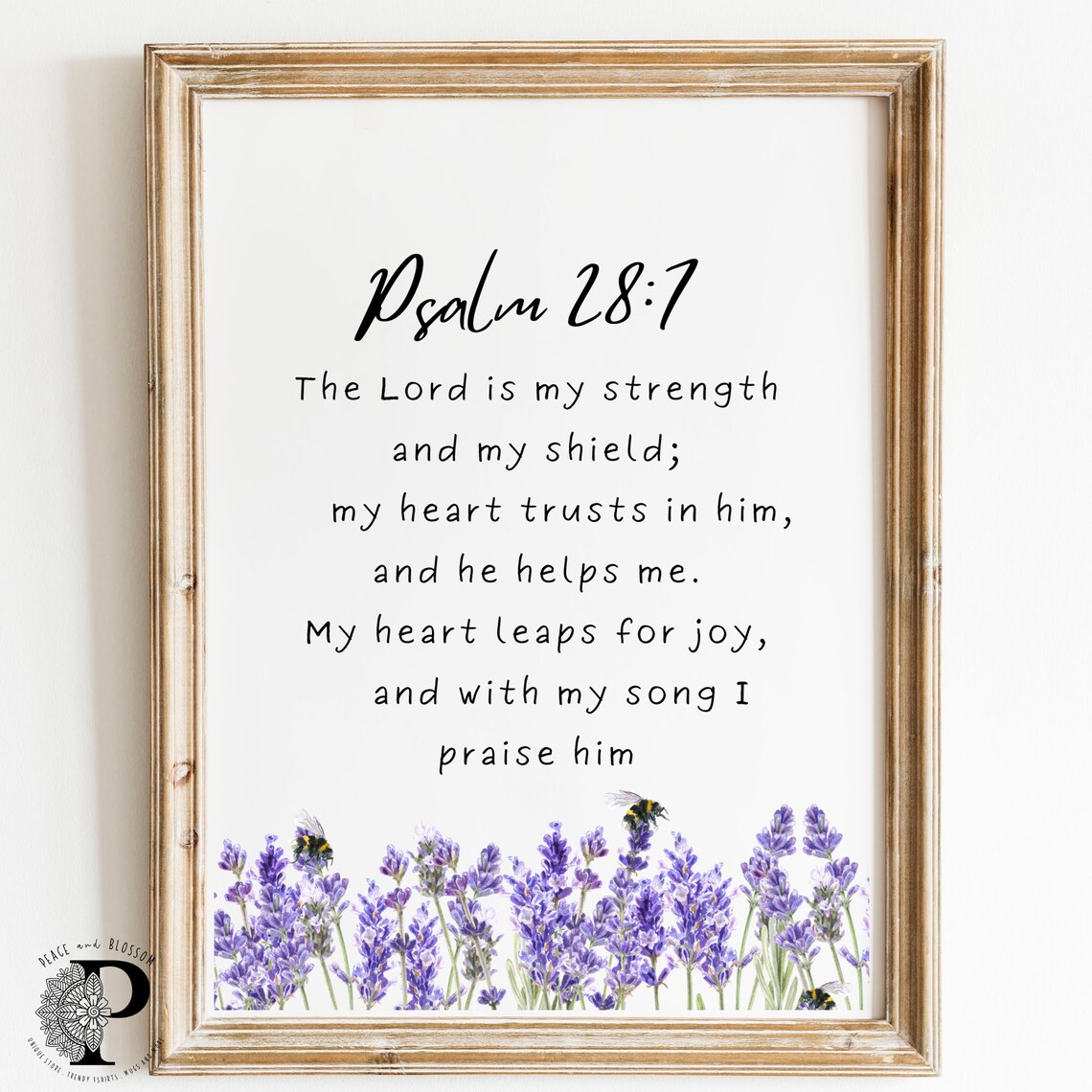 Psalm 287 Verse Wall Scripture, Baptism Gift