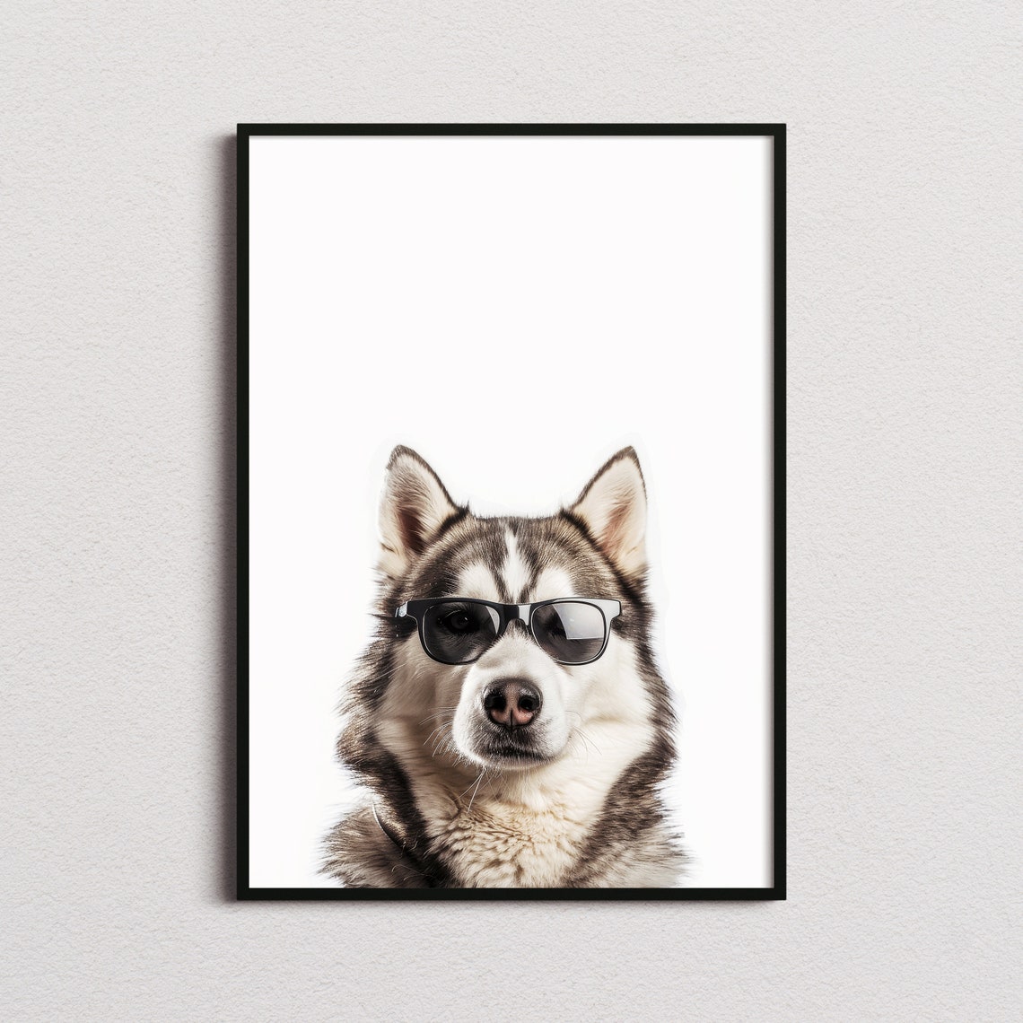 Husky In Sunglasses Print Husky Dog Print Husky Dog Poster Funny Husky Dog Print Husky Dog Art Funny Dog Print Funny Dog Art
