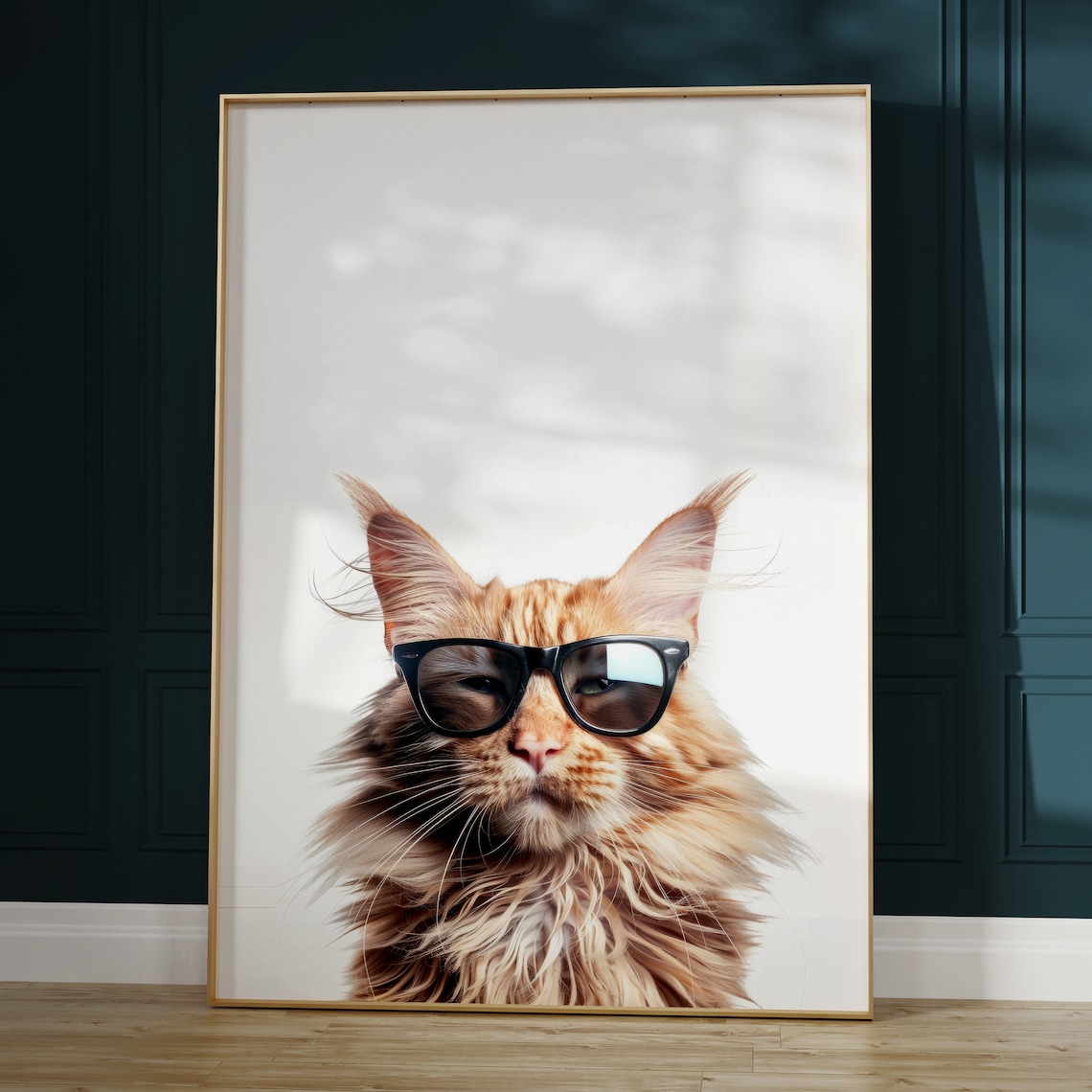Maine Coon Cat In Sunglasses Poster Print - Image 2