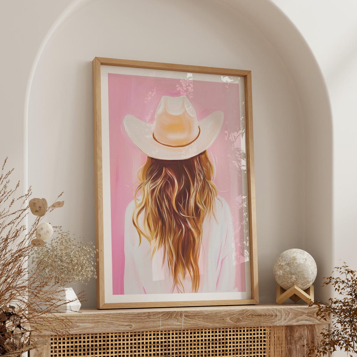 Cowgirl Wall Art Print Pink Western Poster Modern Country Wall Art Trendy Cowgirl Wall Decor - Image 3