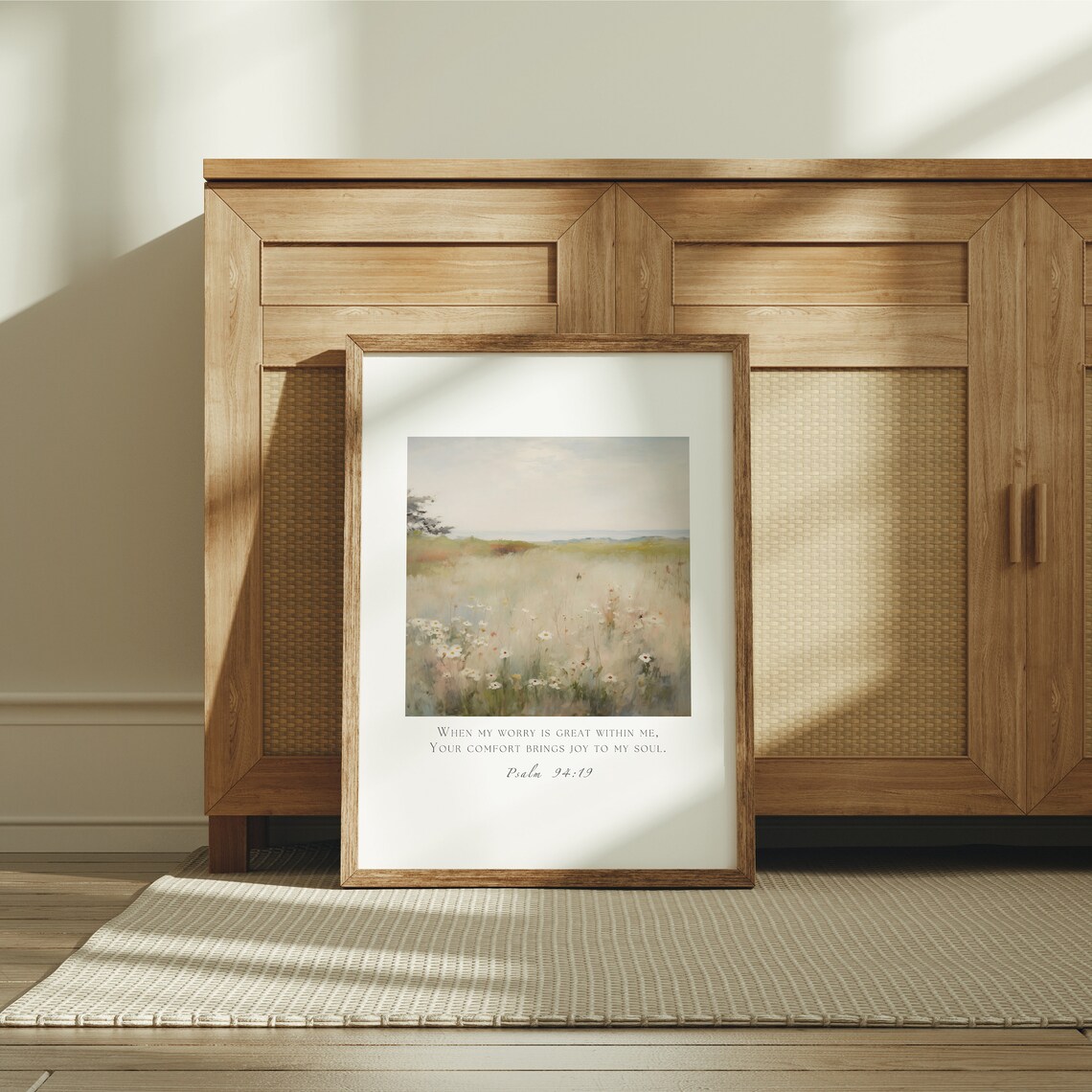 Psalm 94:19 Wildflower Scripture Poster, Vintage - Image 4