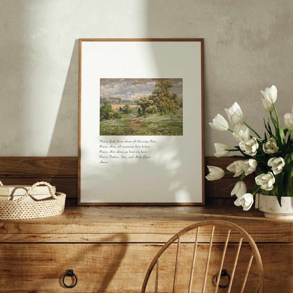 Doxology Hymn Impressionist Countryside Landscape Worship Poster - Image 5