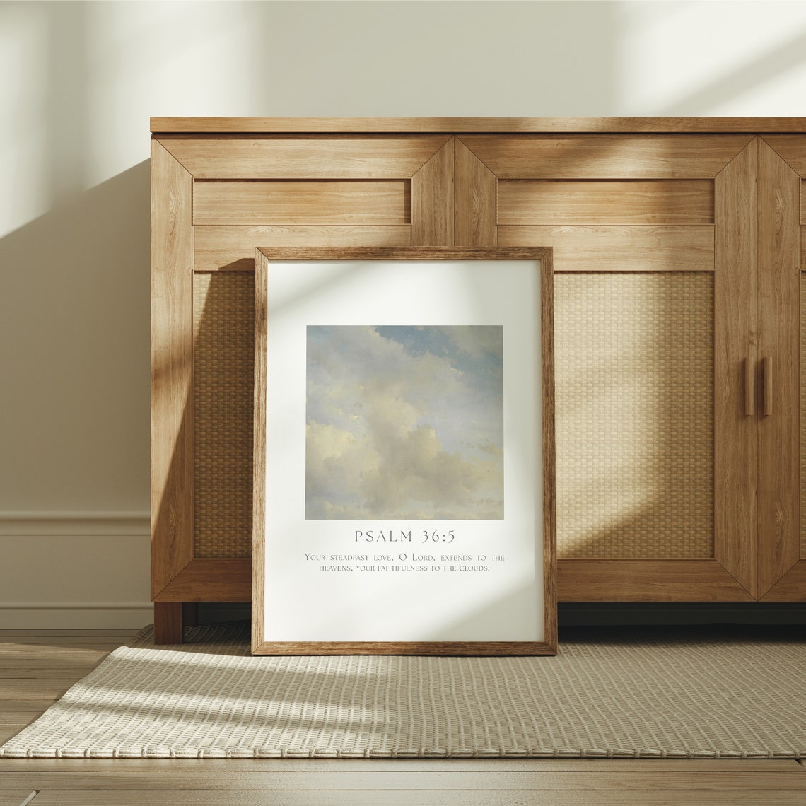 Psalm 36:5 Cloud Sky Painting Steadfast Love Bible Verse Poster - Image 5