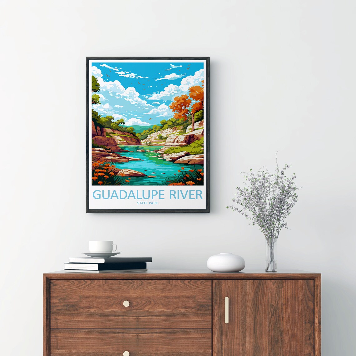 Guadalupe River Travel Poster, State Park Gift - Image 2
