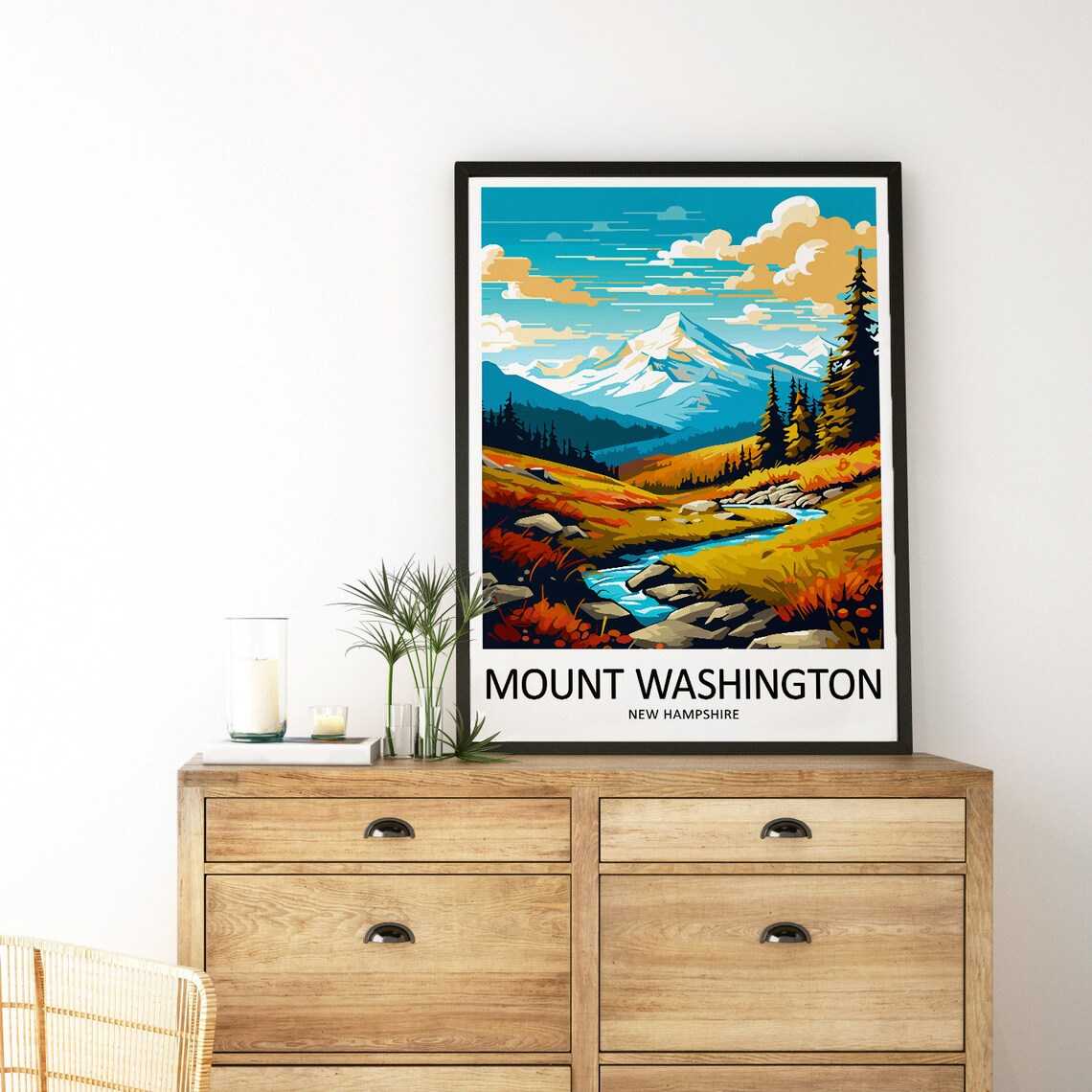 Mount Washington Travel Print, New Hampshire Gift - Image 3