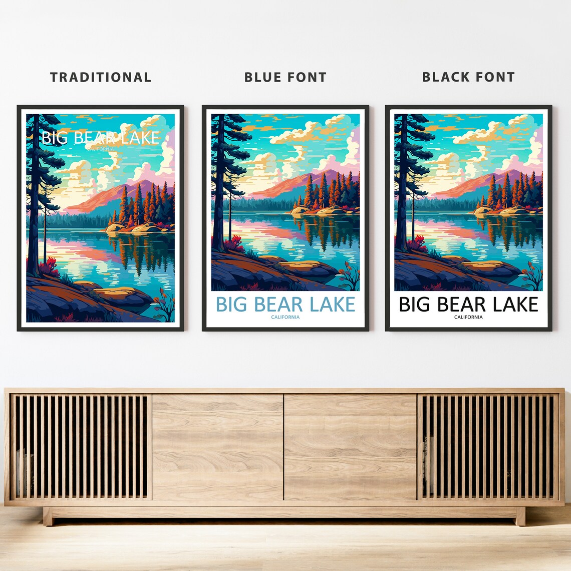 Big Bear Lake Travel Poster, California Gift - Image 2