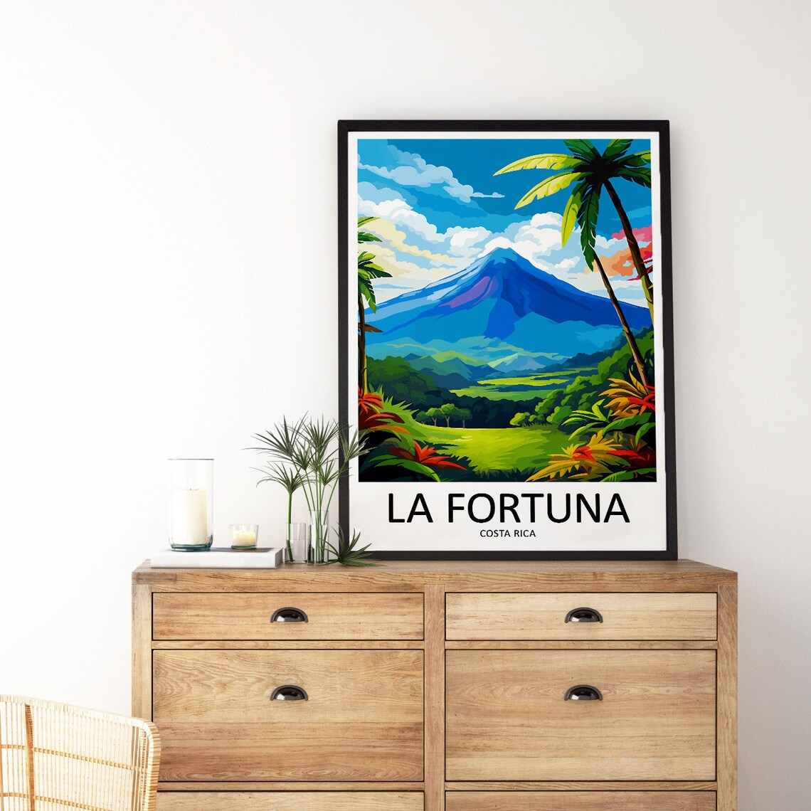 La Fortuna Travel Poster, Costa Rica Home Decor - Image 3