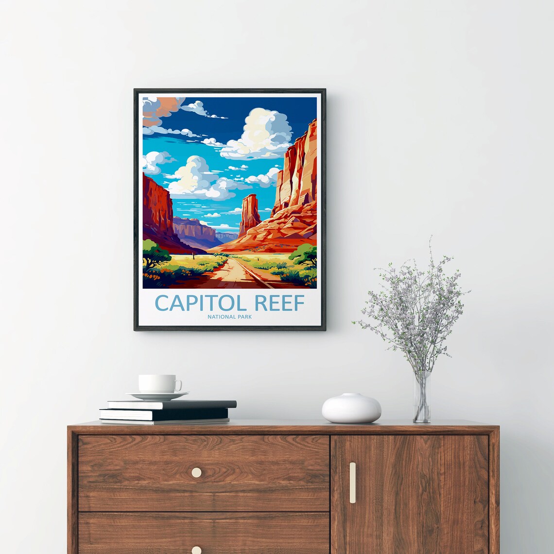 Capitol Reef National Park Travel Poster, Hiking Landscape - Image 2