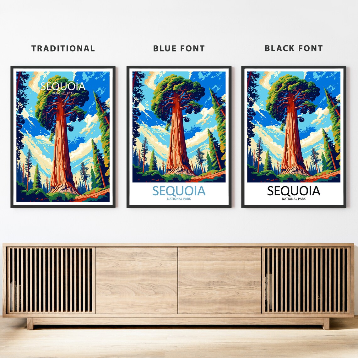 Sequoia National Park Giant Forest Tree Ancient Redwood Travel Poster - Image 2
