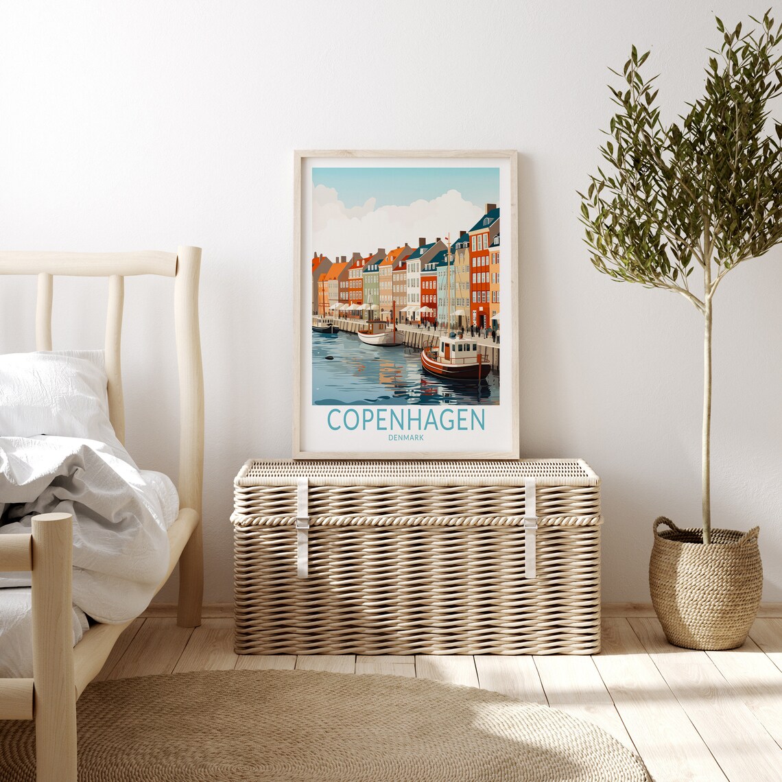 Copenhagen Denmark Travel Poster, Custom Travel Print - Image 3