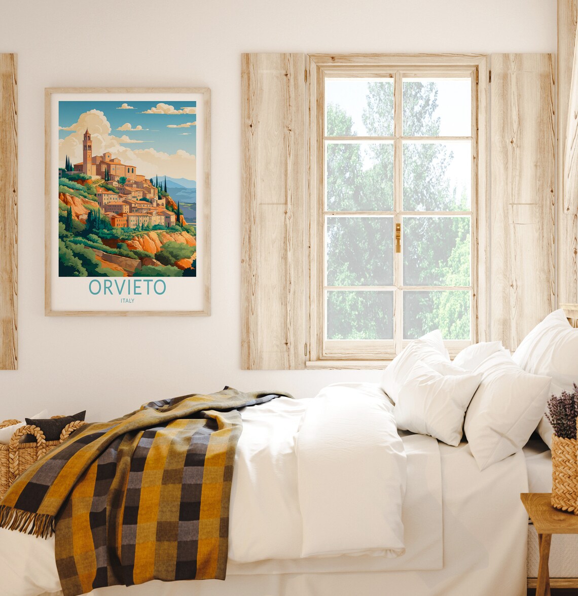 Orvieto Italy Travel Poster, Tuscany Wall Art - Image 2