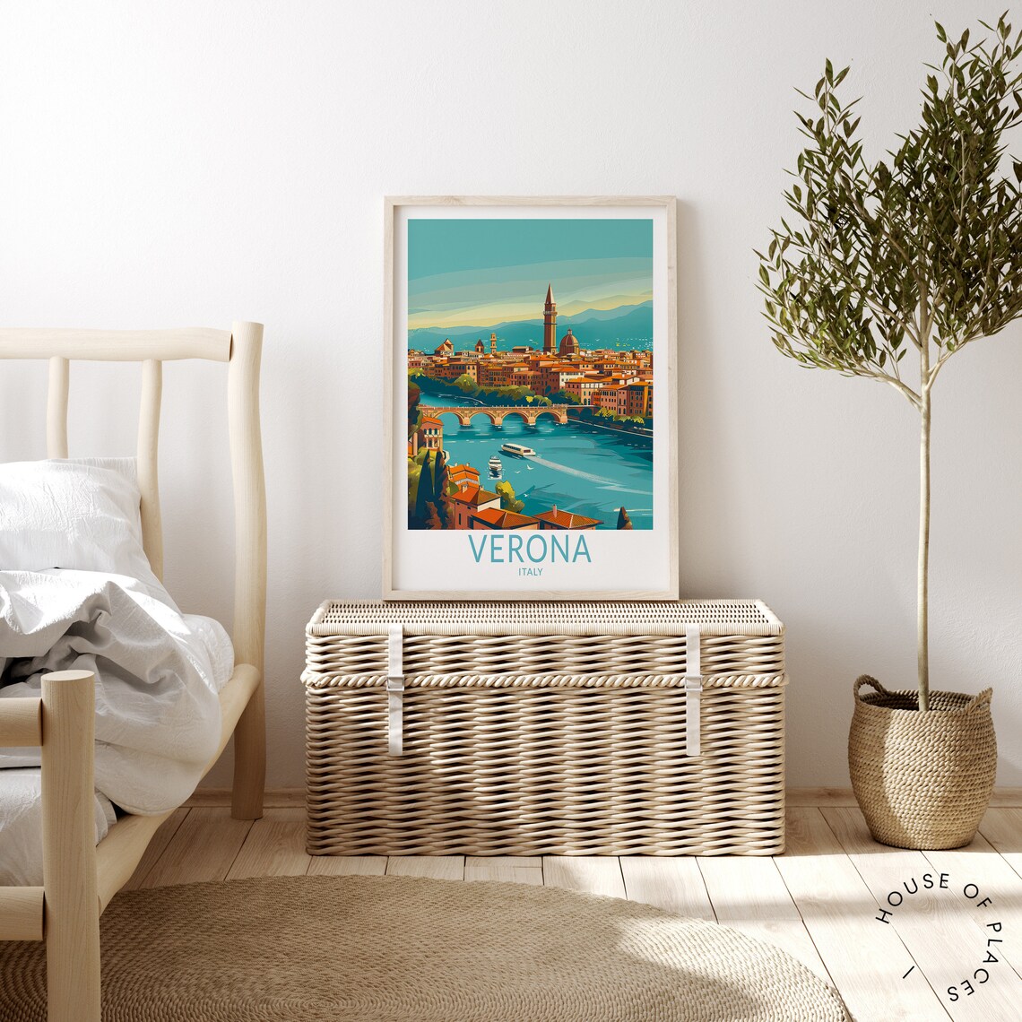 Verona Italy Travel Poster, City Travel Art Print - Image 3