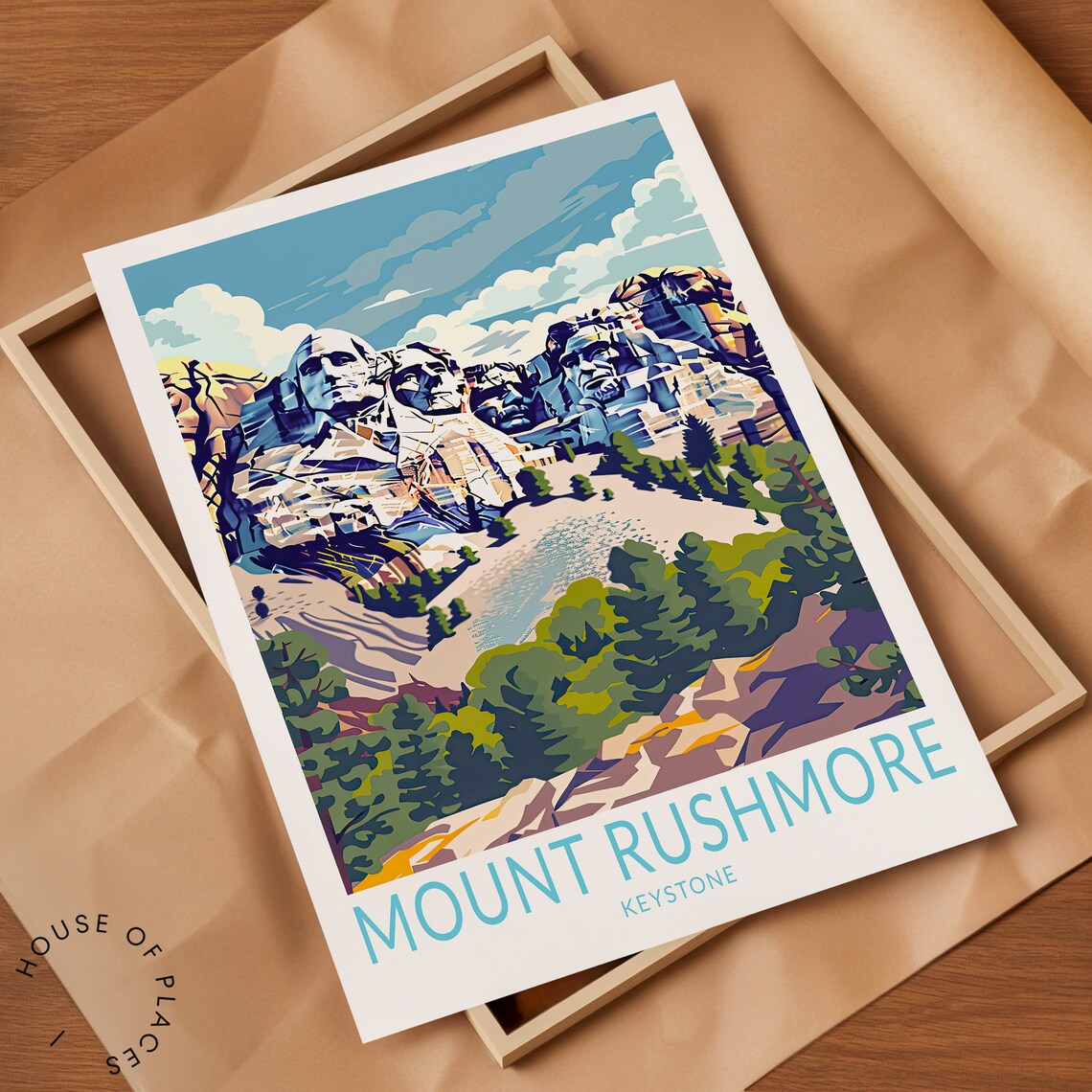Mount Rushmore Travel Poster, Keystone Memorial Print - Image 2