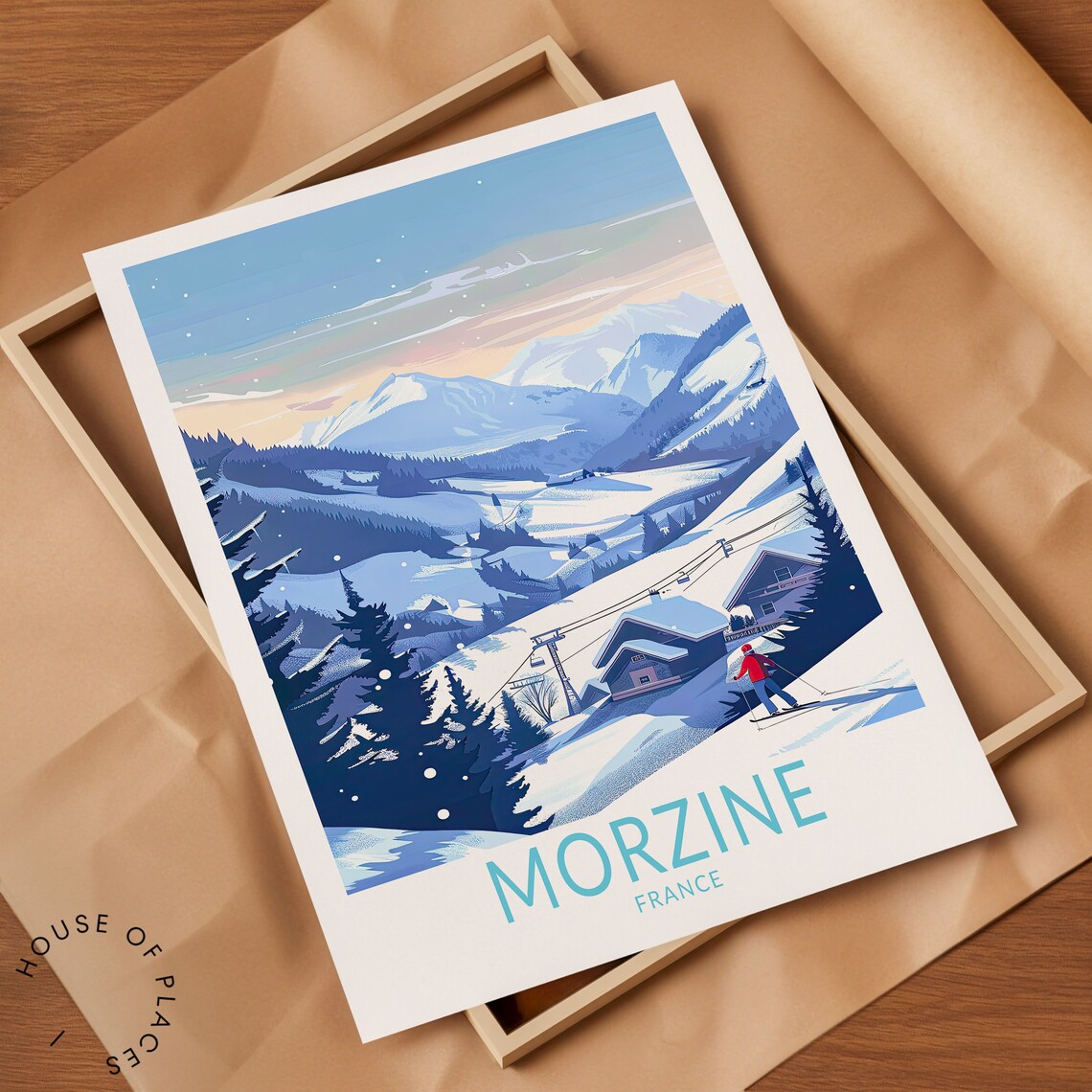 Morzine Travel Poster, France Ski Holiday Art Print - Image 2