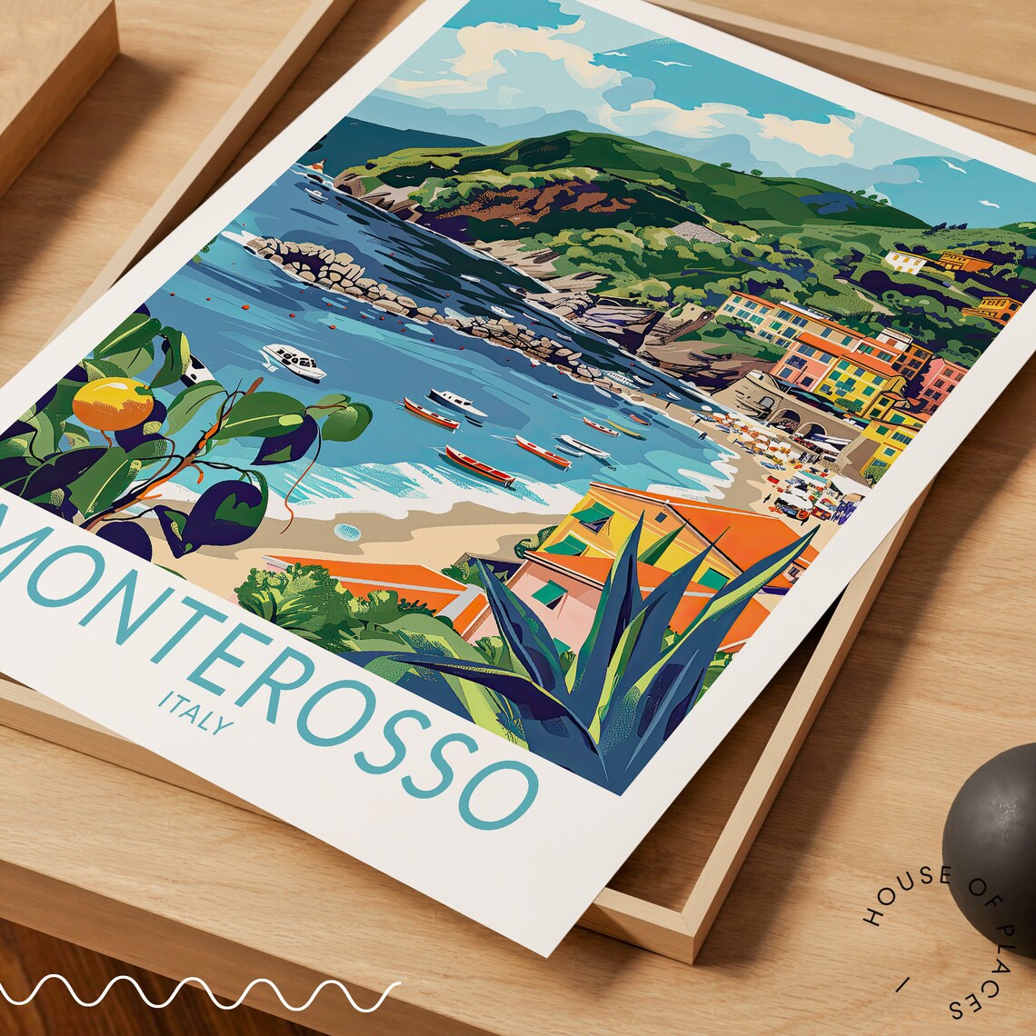 Monterosso Italy Travel Poster, Coast Wall Decor - Image 3