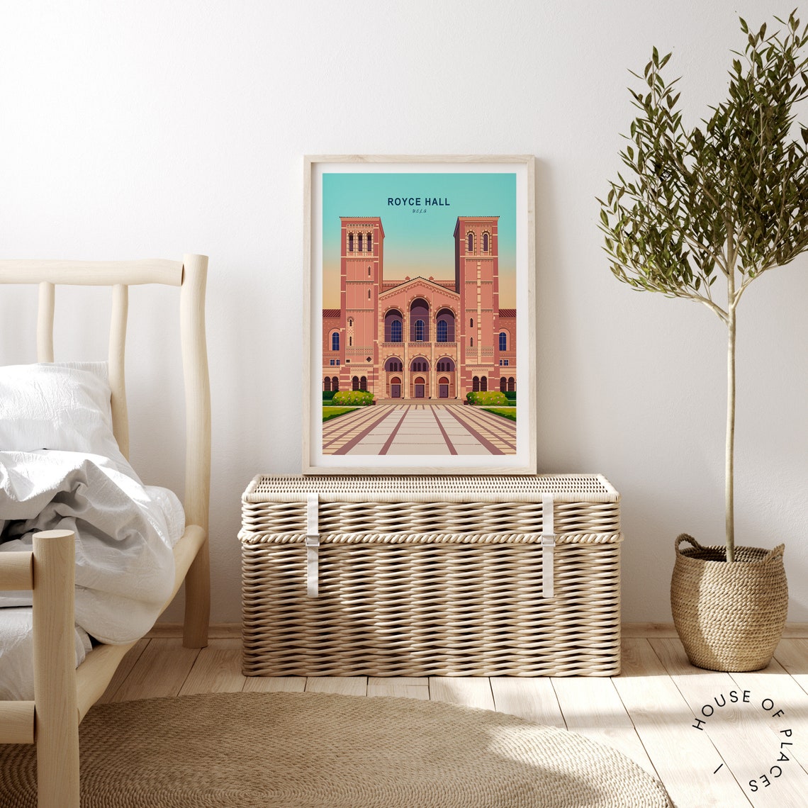 Royce Hall UCLA Los Angeles Campus Landmark Graduation Art Poster - Image 3