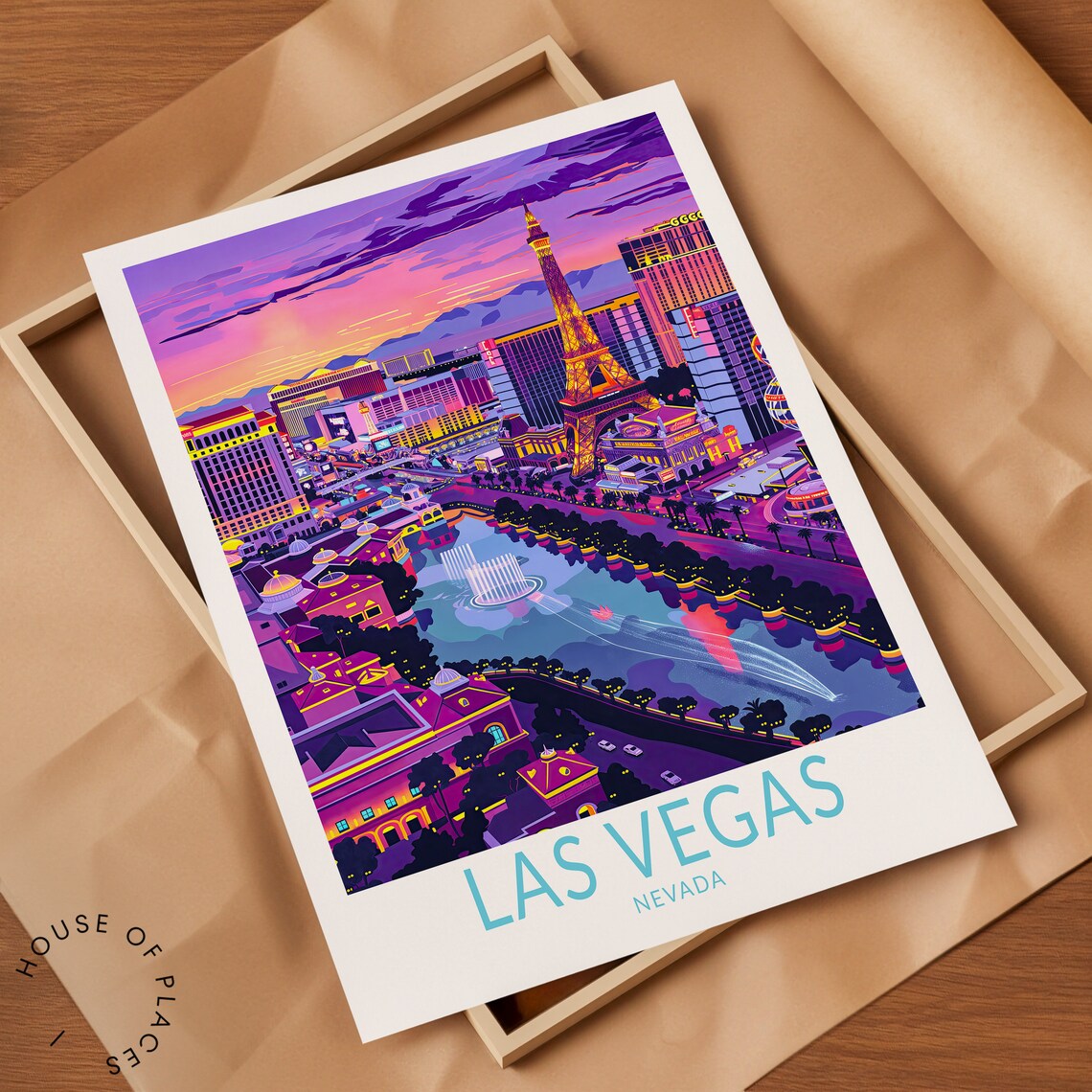 Las Vegas Travel Poster, Nevada City Art Print - Image 2