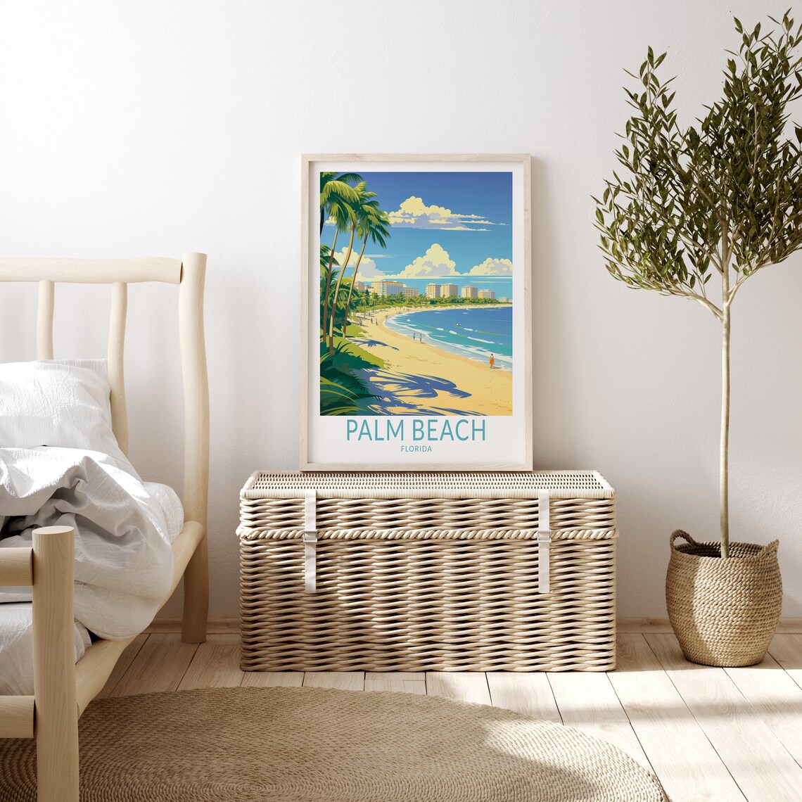 Palm Beach Travel Poster, Florida Personalized Print - Image 3